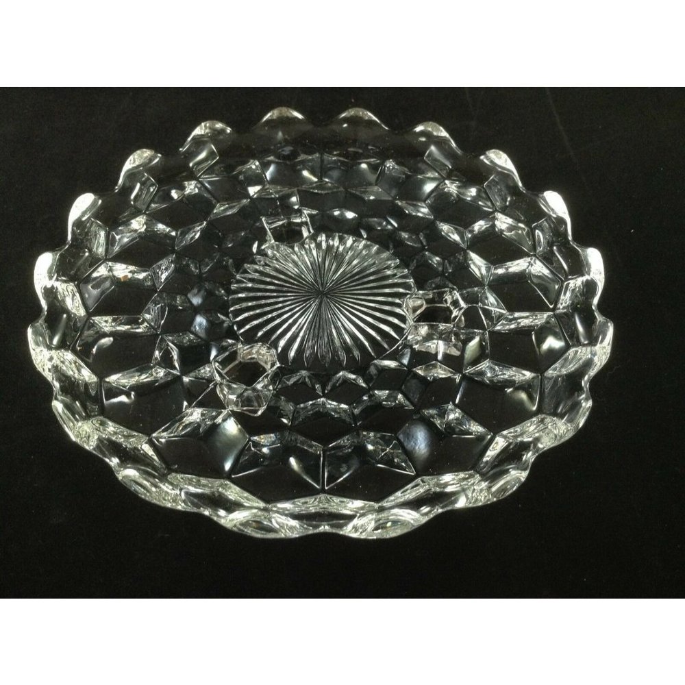 Fostoria Crystal 3 Toed Tidbit Plate, Pattern 2056